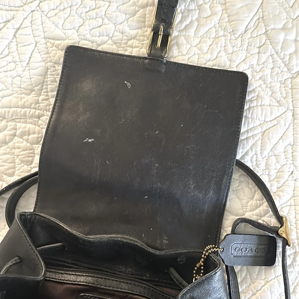 COACH Vintage 90’s Y2K Hampton Legacy Backpack Black - Picture 5 of 11